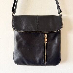 Black Leather Crossbody Bag